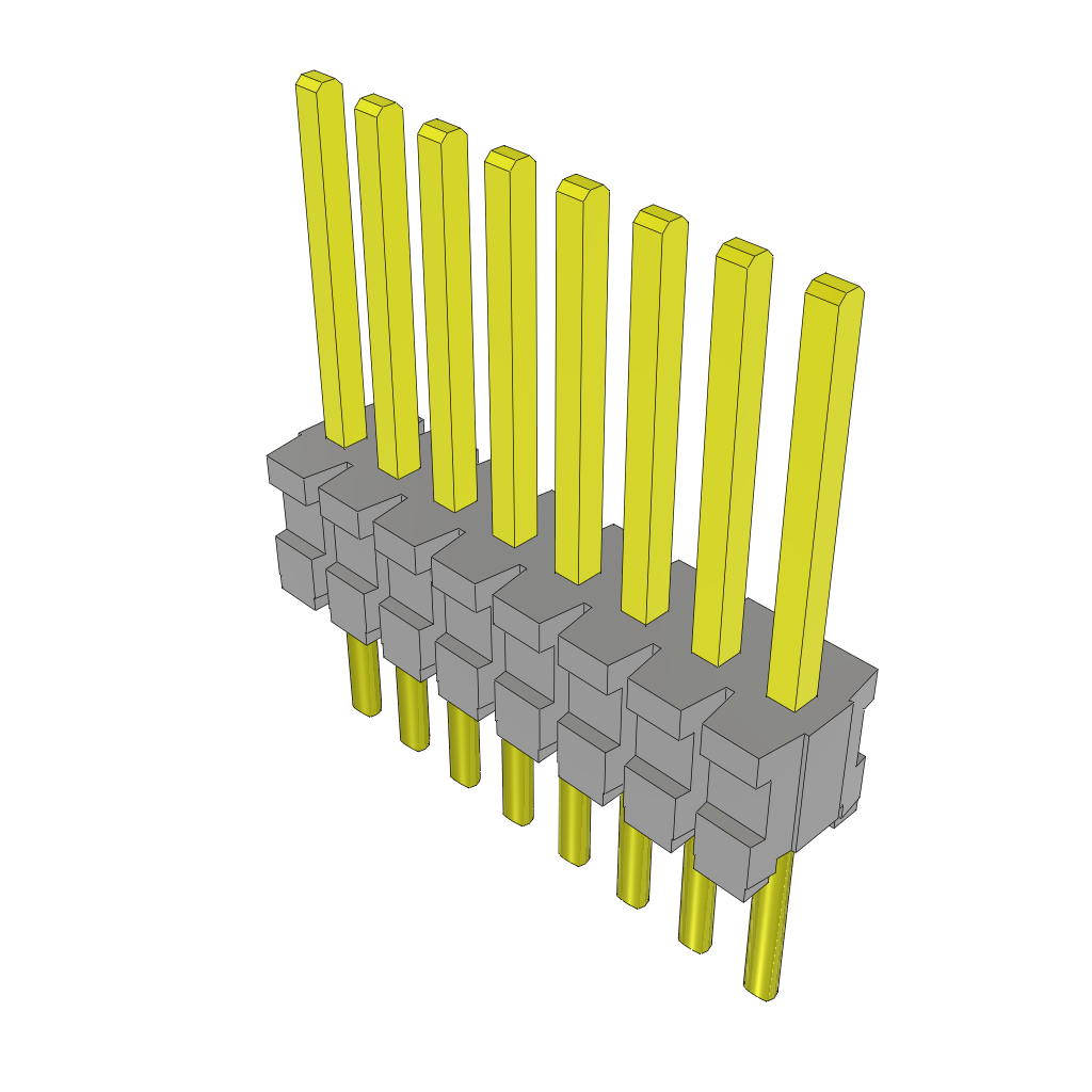 Samtec-TMS-108-01-T-S Steckverbinderleisten und Leiterplattenbuchsen Conn Unshrouded Header HDR 8 POS 1.27mm Solder ST Top Entry Thru-Hole Tube