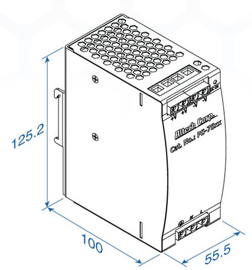 Altech Corporation-PS-7524 Alimentazione da CA a CC AC/DC Power Supply Single-OUT 24V 3.2A 76.8W 8-Pin