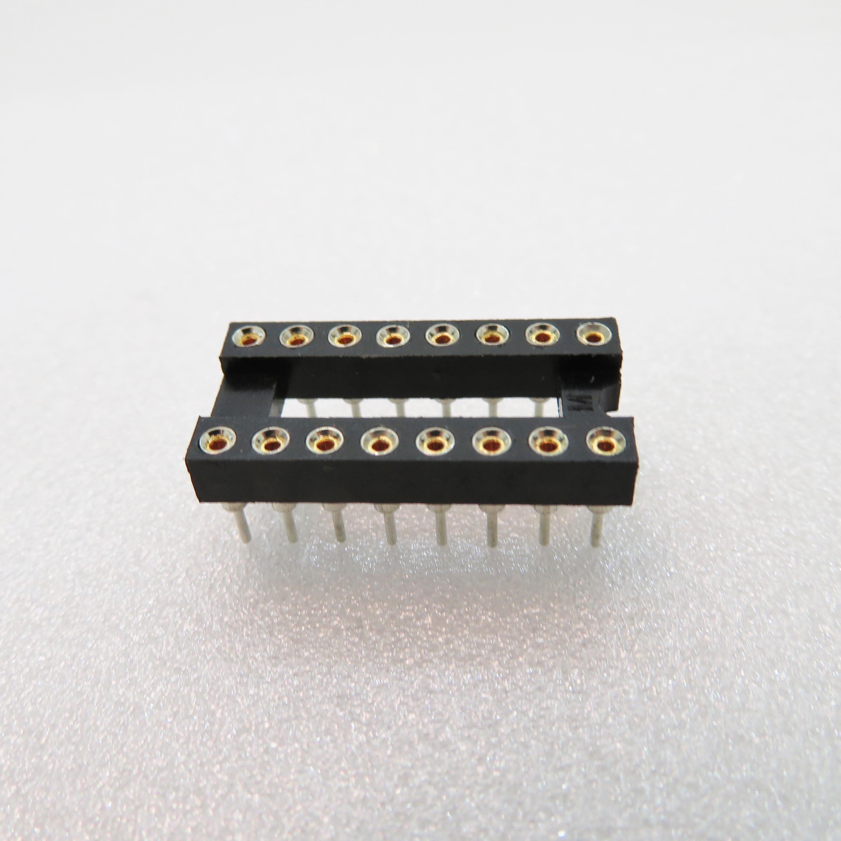 ADAM TECH-ICM-316-1-GT Connector Socket Conn DIP Socket SKT 16 POS 2.54mm Solder ST Thru-Hole Tube