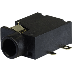 Same Sky (formerly CUI Devices)-SJ1-3515-SMT-TR Conector de audio y video Conn 3.5MM Stereo Jack F 3 POS Solder RA SMD 5 Terminal 1 Port T/R