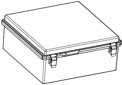 Bud Industries-PTQ-11070-C Kästen, Gehäuse und Gestelle Fiberglass Box with Stainless Steel Latch with clear cover 13.78x13.78x5.91