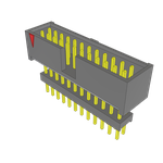Conn Elevated Shrouded Header HDR 24 POS 2.54mm Solder ST Top Entry Thru-Hole Layer