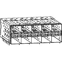Molex-0760475001 Steckverbinder, Telefon und Telekommunikation Conn SFP+ RCP 200 POS 1.6mm Press Fit RA Thru-Hole 200 Terminal 10 Port Tray