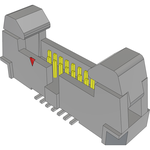 Conn Ejector Header HDR 16 POS 1.27mm Solder ST Top Entry SMD Tube