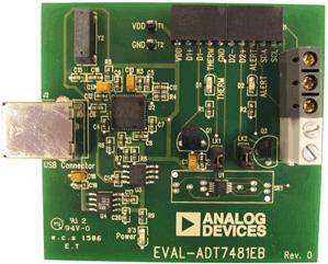onsemi-ADT7481EBZEVB Placas y kits de desarrollo del sensor AOT7481ARMZ EVALUATION BOARD