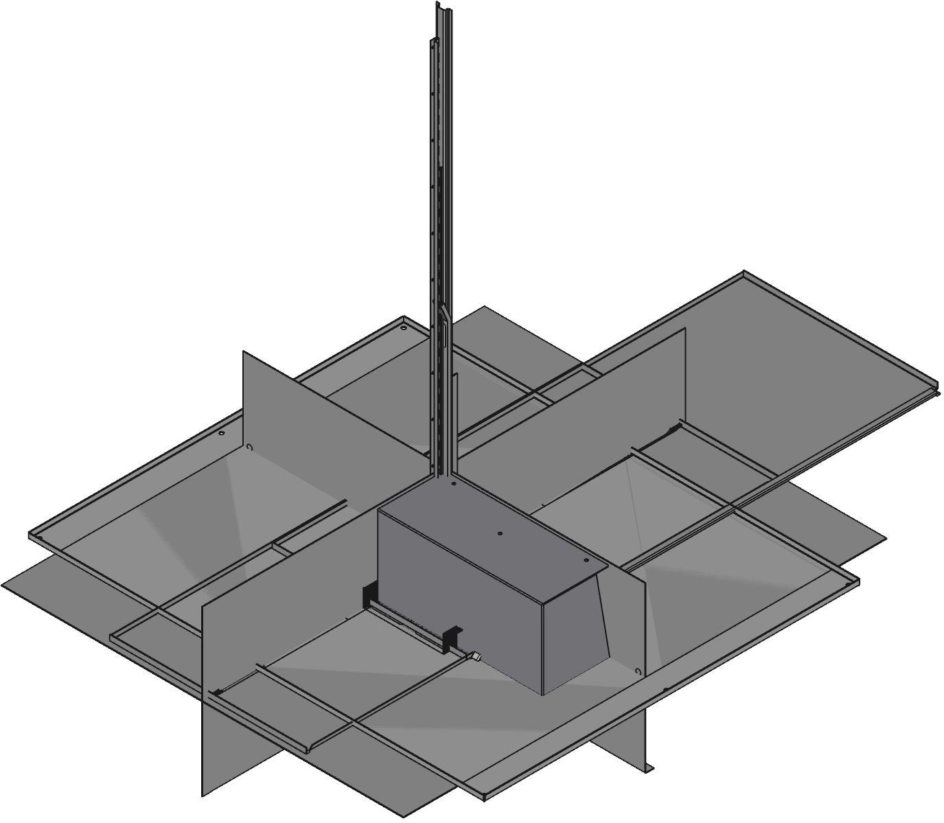 Hammond Manufacturing-1422E24F Gray Steel Floor Mount Type 12 Two Door Floormount Enclosure