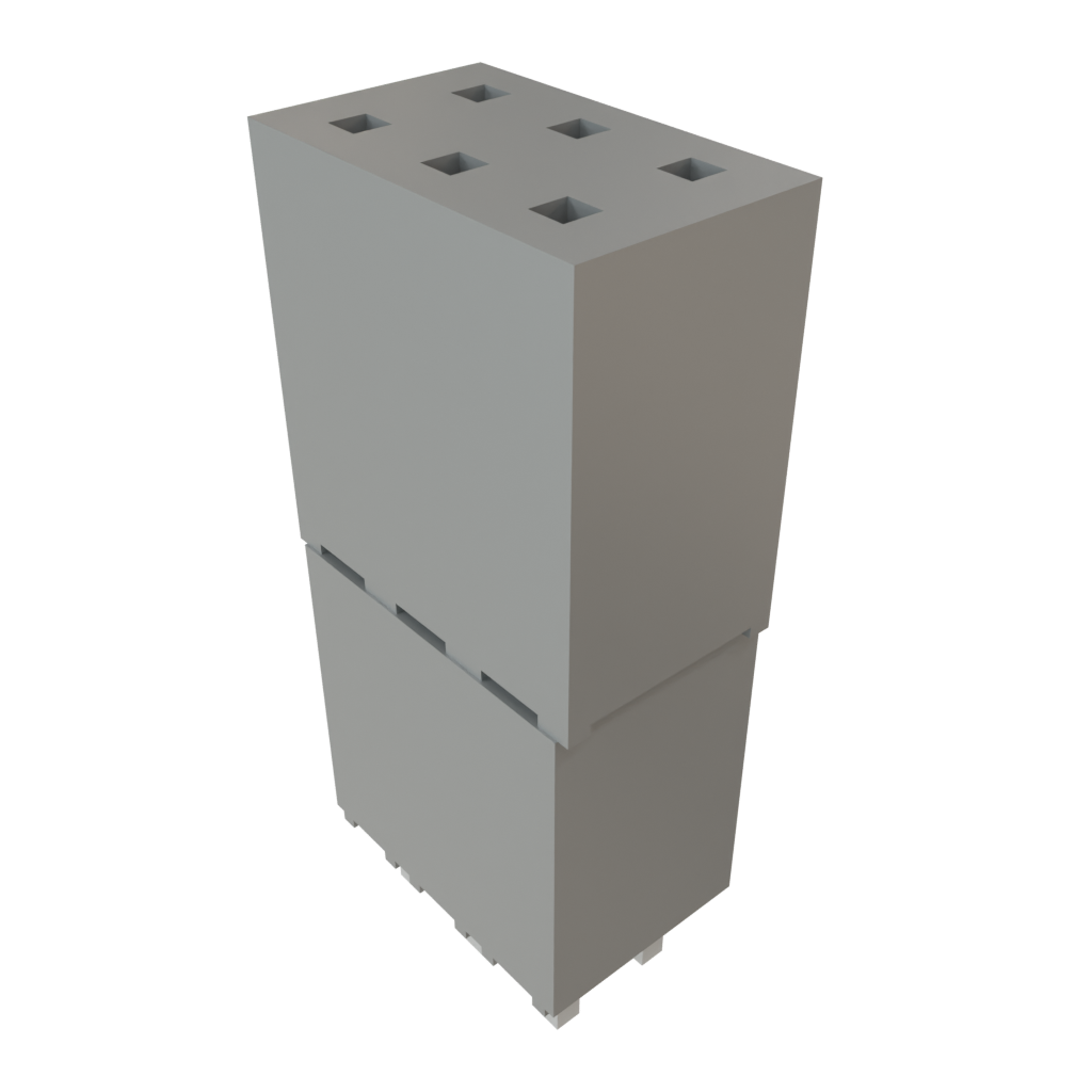 Samtec-ESQ-103-33-L-D Steckverbinderleisten und Leiterplattenbuchsen Conn Elevated Socket SKT 6 POS 2.54mm Solder ST Top Entry Thru-Hole Bulk