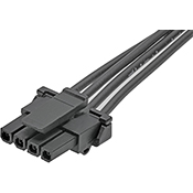 Molex-1451320401 Cable Assembly AC Power Cable Assembly AC Power 0.15m Micro-Fit to Micro-Fit 4 to 4 POS F-F Crimp-Crimp 20AWG