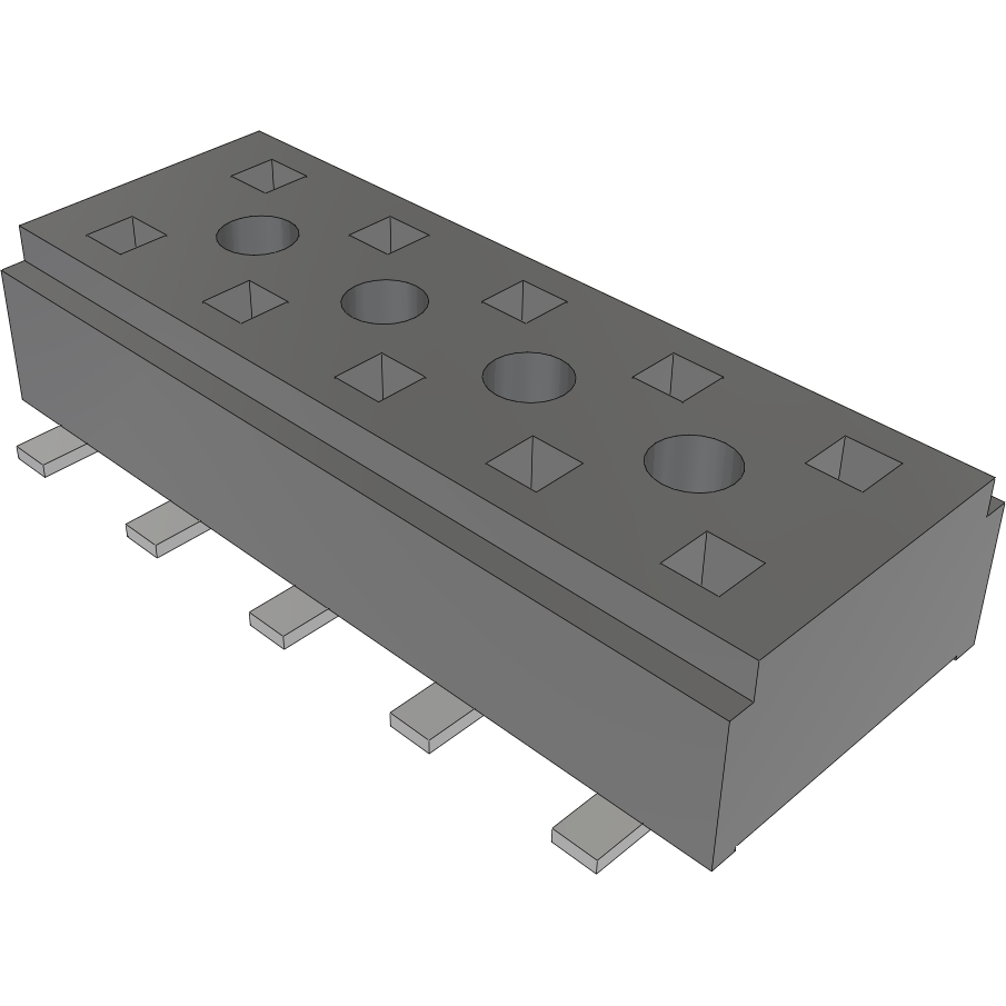 Samtec-CLT-105-02-LM-D-A 连接器插头及 PCB 插座 Conn Socket Strip SKT 10 POS 2mm Solder ST Top Entry SMD TIGER CLAW™ Tube