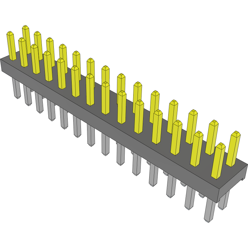 Samtec-SQT-114-01-F-D Steckverbinderleisten und Leiterplattenbuchsen Conn Socket Strip SKT 28 POS 2mm Solder ST Top Entry Thru-Hole Tube