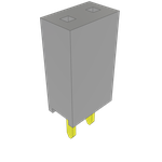 Conn Socket Strip SKT 2 POS Solder ST Top Entry Thru-Hole Bulk