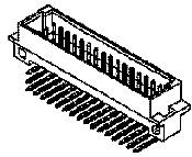 Molex-850030634 Backplane connettore Conn DIN 41612 HDR 96 POS 2.54mm Solder RA Thru-Hole Tray