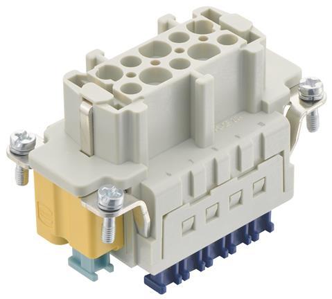 HARTING-09330102778 Conector rectangular Conn Rectangular F 10Signal/1Ground POS Cage Clamp ST Panel Mount
