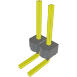 Conn Unshrouded Header HDR 2 POS 2.54mm Solder RA Side Entry Thru-Hole Bulk