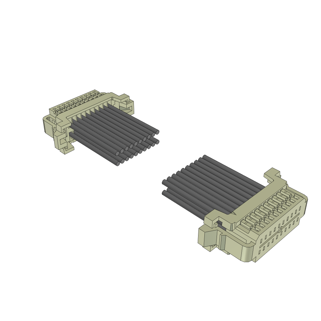 Samtec-S1SD-10-28-GF-08.00-L1 Assemblage de câble autre Cable Assembly Discrete Wire 0.203m 28AWG Socket Strip to Socket Strip 20 to 20 POS SKT-SKT Crimp-Crimp Micro Mate™ Bag
