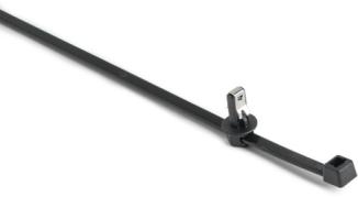 HellermannTyton-156-01726 Kabelbinder Blind Hole Mount Cable Tie, 8" Long, .75" Thread/Non-Thread Hole, 50lb, PA66HS, Black, 500/bag
