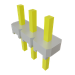 Conn Unshrouded Header HDR 3 POS 2.54mm Solder ST Top Entry Thru-Hole Bulk