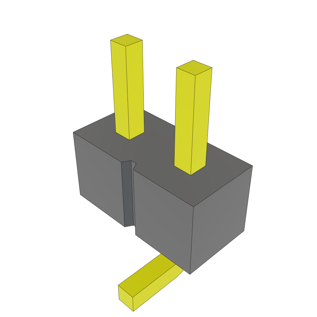 Samtec-TSM-102-04-T-SV 连接器插头及 PCB 插座 Conn Unshrouded Header HDR 2 POS 2.54mm Solder ST Top Entry SMD Bulk