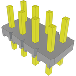 Conn Unshrouded Header HDR 8 POS 2.54mm Solder ST Top Entry Thru-Hole Bulk
