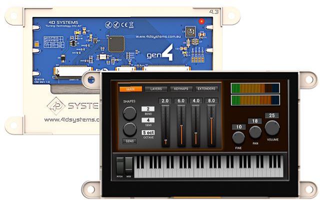 4D Systems-GEN4-FT813-43CTP TFT-Module 4.3in TFT 480x272Pixels GPIO/SPI 475cd/m2 LED Backlight -10°C to 60°C Foam