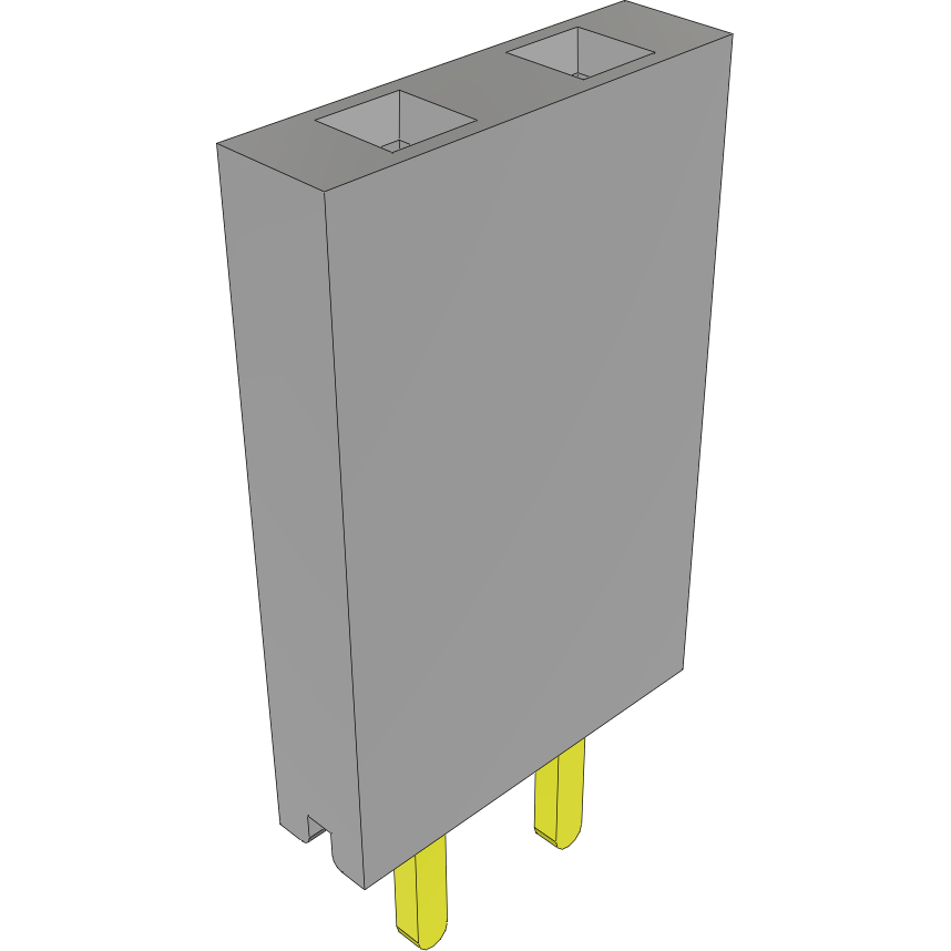 Samtec-SMS-101-01-S-D Connector Headers and PCB Receptacles Conn Socket Strip SKT 2 POS Solder ST Thru-Hole Bulk