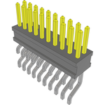 Conn Unshrouded Header HDR 20 POS 1.27mm Solder RA Side Entry SMD TIGER CLAW™ Tube