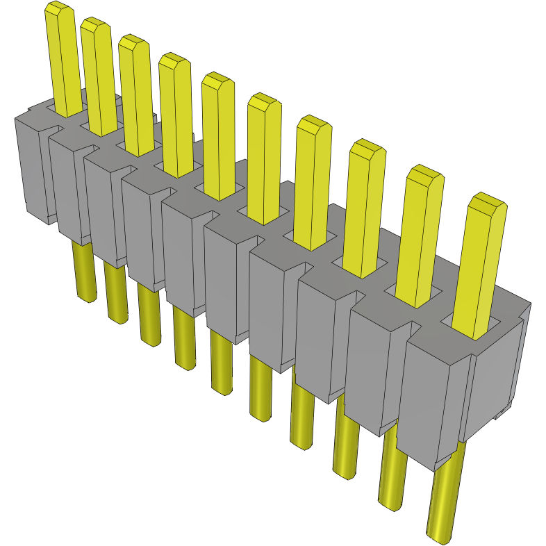 Samtec-HMTMS-110-02-G-S-100 Steckverbinderleisten und Leiterplattenbuchsen Conn Unshrouded Header HDR 10 POS 1.27mm Solder ST Top Entry Thru-Hole Tube