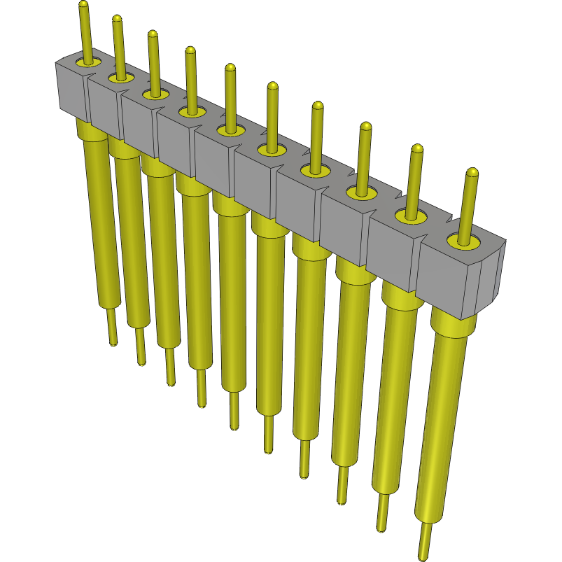 Samtec-BHS-110-T-C Steckverbinderleisten und Leiterplattenbuchsen Conn Unshrouded Header HDR 10 POS 2.54mm Solder ST Top Entry Thru-Hole Tube