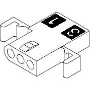 Molex-1625-3R Einzeladersteckverbinder, Gehäuse Conn Housing RCP 3 POS 3.68mm Crimp ST Cable Mount Natural Bag