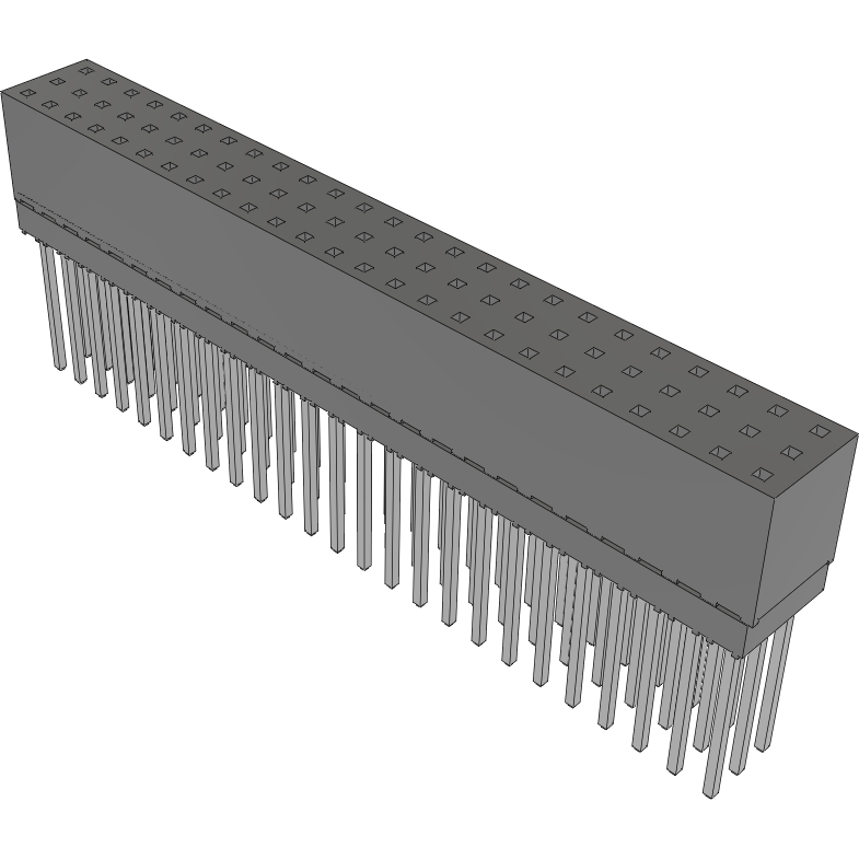 Samtec-ESQ-125-39-L-T Steckverbinderleisten und Leiterplattenbuchsen Conn Elevated Socket SKT 75 POS 2.54mm Solder ST Top Entry Thru-Hole Tube