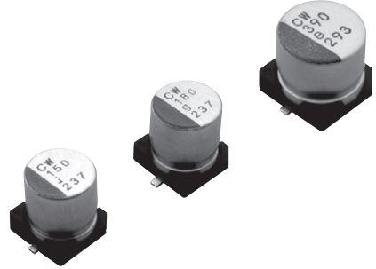 Nichicon-PCW0G561MCO1GS Capacitor Aluminum Polymer Cap Aluminum Polymer 560uF 4VDC 20%( 8 X 7mm) SMD 0.015 Ohm 2.15A 2000h 125°C Automotive AEC-Q200