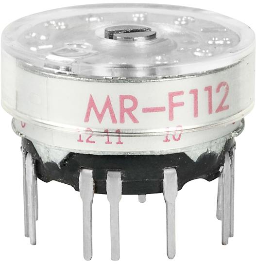 NKK Switches-MRF112 Interruptor giratorio Switch Rotary SP12T 12 Flush Screwdriver PC Pins 0.1A 28VAC 28VDC 0.4VA
