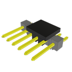 Conn Unshrouded Header HDR 6 POS 2.54mm Solder RA Side Entry SMD T/R