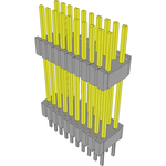Conn Board Stacker HDR 20 POS 1.27mm Solder ST Thru-Hole Tube