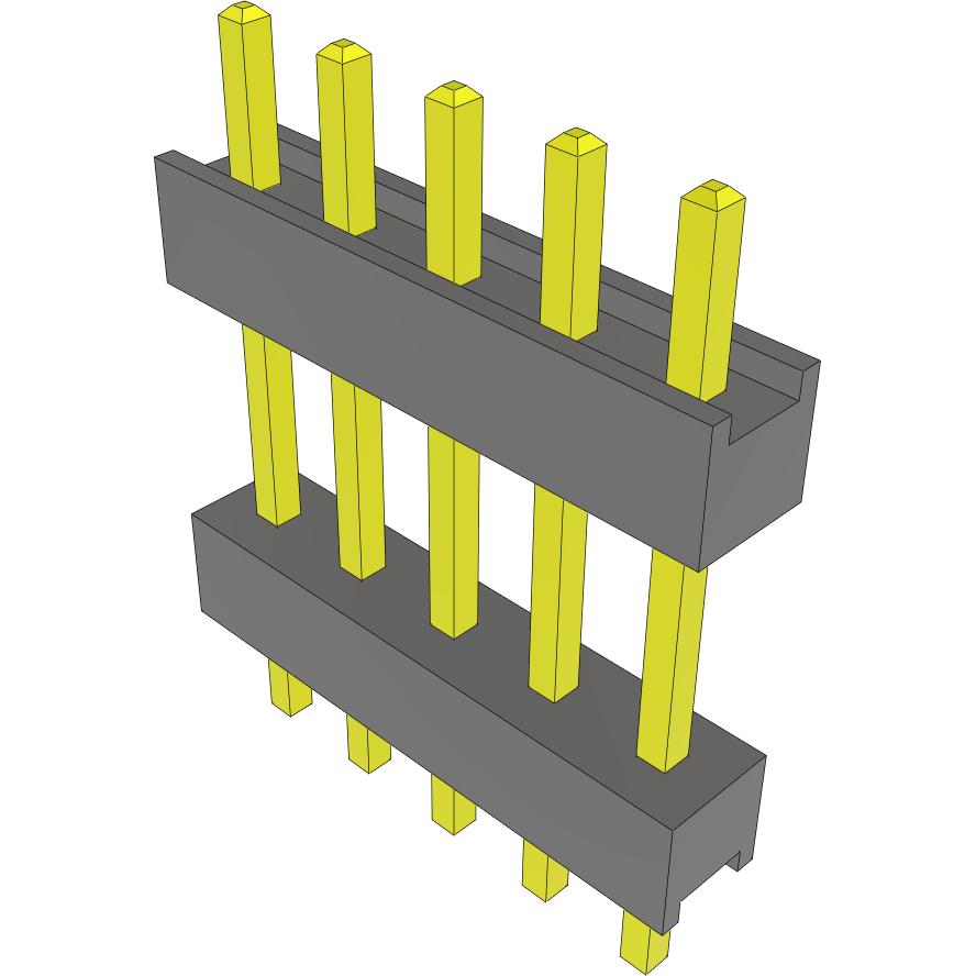 Samtec-DW-05-15-T-S-410 Steckverbinderleisten und Leiterplattenbuchsen Conn Board Stacker HDR 5 POS 2.54mm Solder ST Top Entry Thru-Hole Bulk