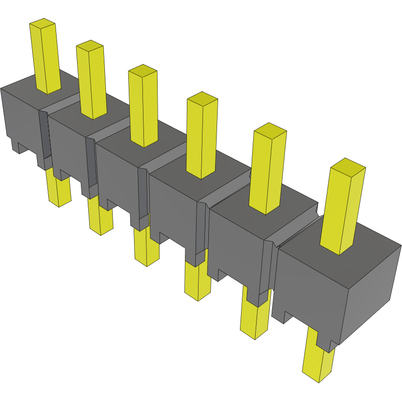 Samtec-HMTSW-106-06-G-S-100 Cabezales del conector y receptáculos PCB Conn Unshrouded Header HDR 6 POS 2.54mm Solder ST Top Entry Thru-Hole Bulk