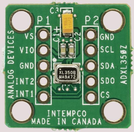 Analog Devices-EVAL-ADXL350Z Placas y kits de desarrollo del sensor ADXL350 Accelerometer Sensor Breakout Board