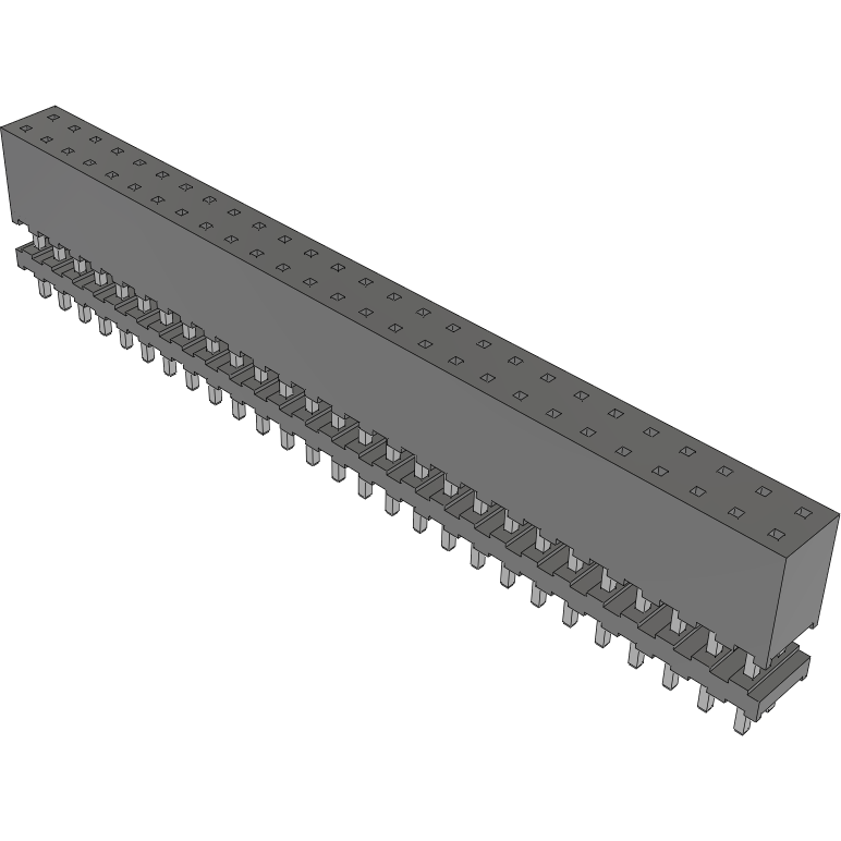 Samtec-ESQT-127-03-L-D-375 Connector Headers and PCB Receptacles Conn Elevated Socket SKT 54 POS 2mm Solder ST Thru-Hole Tube