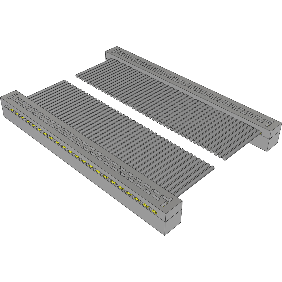 Samtec-TCSD-22-D-02.00-01 Flachband Kabelbaugruppen Cable Assembly 0.05m 28AWG 1mm 44 to 44 POS IDC Connector to IDC Connector F-F TIGER EYE™ Bulk