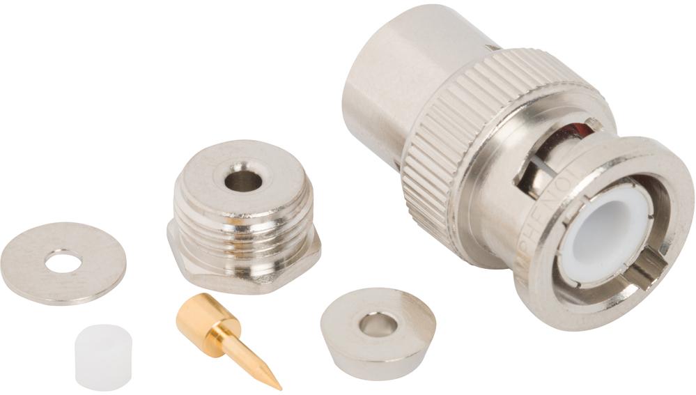Amphenol RF-000-15875 Connector RF Conn BNC 0Hz to 4GHz 50Ohm Clamp ST Cable Mount PL Silver