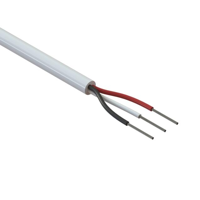 Tensility International-30-00372 Cavo a più conduttori Multi-Conductor Cable Polyvinyl Chloride 3Conductors 22AWG 4.7mm 300V White Polyvinyl Chloride