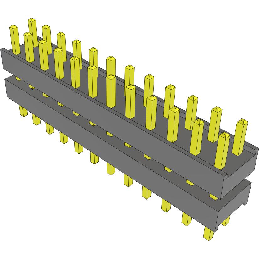 Samtec-DW-12-17-L-D-255 Connector Headers and PCB Receptacles Conn Board Stacker HDR 24 POS 2.54mm Solder ST Top Entry Thru-Hole Bulk