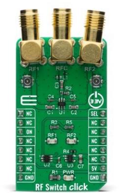 MikroElektronika-MIKROE-4168 RF/Drahtlos-Entwicklungsplatinen und Kits MASWSS0115 RF Switch Click Board
