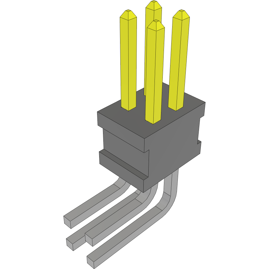 Samtec-FTSH-102-04-L-D-RA Steckverbinderleisten und Leiterplattenbuchsen Conn Unshrouded Header HDR 4 POS 1.27mm Solder RA Side Entry Thru-Hole Layer