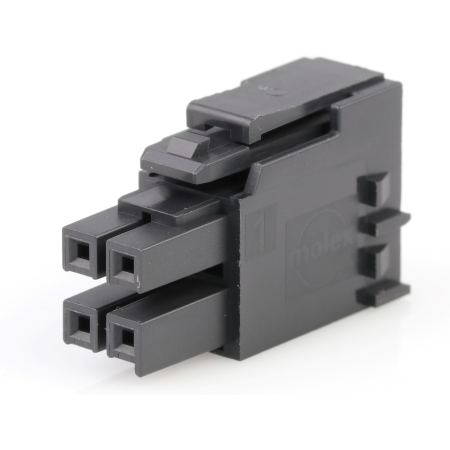 Molex-1722583104 Custodia filo connettore dedicato Conn Housing RCP 4 POS 3.5mm Crimp ST Cable Mount Black Ultra-Fit™ Bag