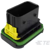 TE Connectivity-1-2112162-1 Carcaza de cables discretos de conector Conn Housing PL 21 POS 5mm Crimp ST Panel Mount Black Box