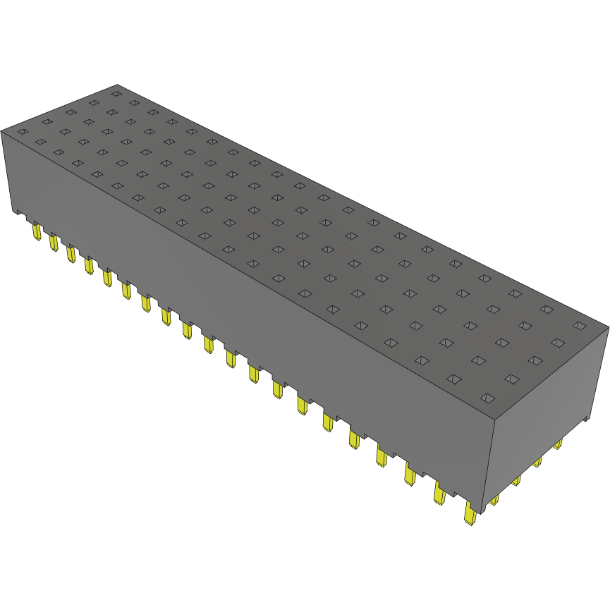 Samtec-SQW-120-01-L-5 Steckverbinderleisten und Leiterplattenbuchsen Conn Socket Strip SKT 100 POS 2mm Solder ST Top Entry Thru-Hole Tube