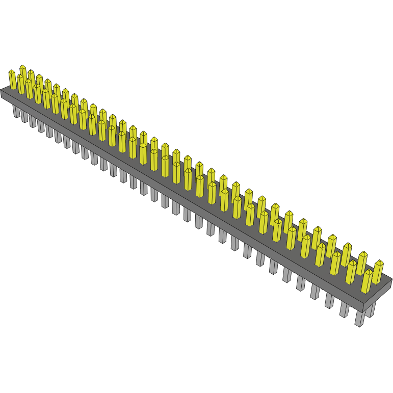 Samtec-FTS-132-02-F-D Steckverbinderleisten und Leiterplattenbuchsen Conn Unshrouded Header HDR 64 POS 1.27mm Solder ST Top Entry Thru-Hole Tube