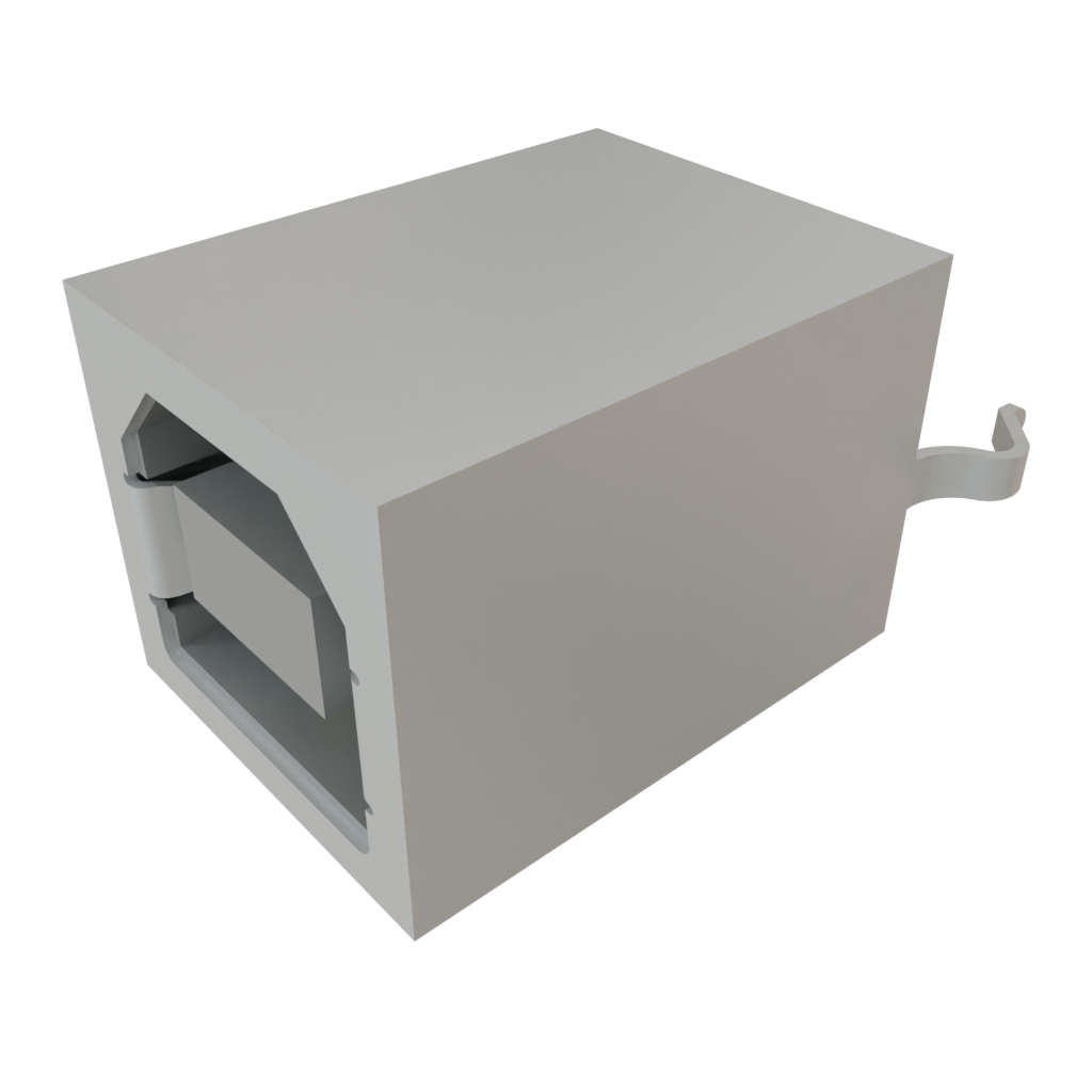 Samtec-USB-B-S-F-B-VT Connector USB Conn USB 2.0 Type B RCP 4 POS 2.5mm Solder ST Thru-Hole 4 Terminal 1 Port Tray