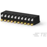 TE Connectivity-EDSP10SGLFNTR04 Commutateur DIP Switch DIP ON OFF SPST 10 Long Piano 0.025A 24VDC Gull Wing 2000Cycles 2.54mm SMD T/R